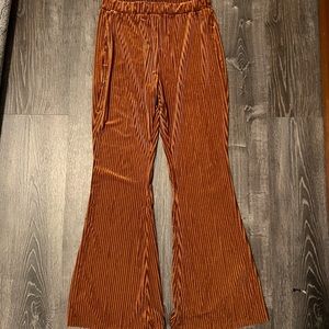 Stretch flare corduroy pants